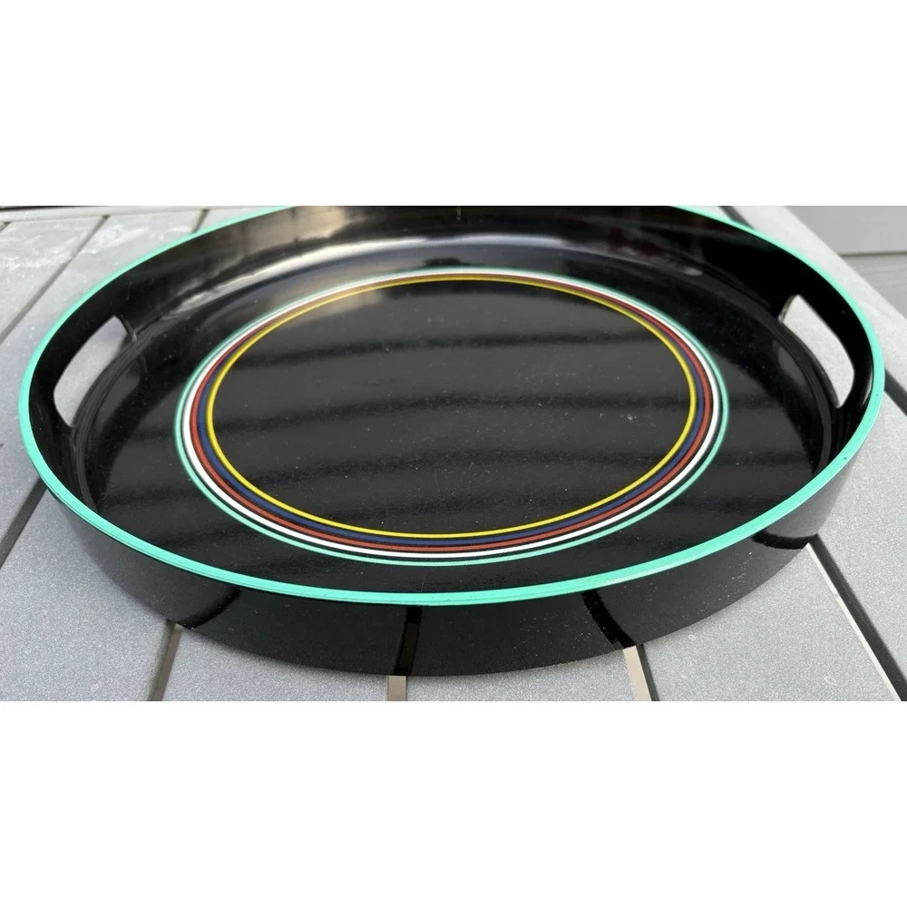 Vintage Studio Nova Larry Laslo laquered cocktail serving tray 1980's Japan
